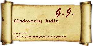 Gladovszky Judit névjegykártya